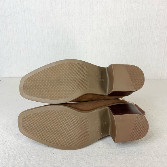 MIA~NWT~Women’s “Smyth” Faux Leather Slip-On Cognac Ankle Boots~Sz 9.5‎ - Picture 9 of 12